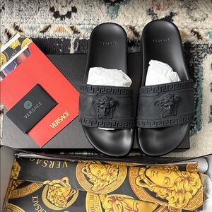 Versace Medusa Black Men's Sandals